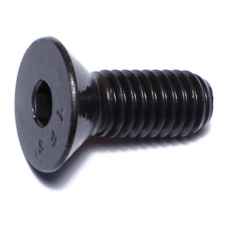 Midwest Fastener 3/8"-16 Socket Head Cap Screw, Flat, Plain Steel, 1 in Length, 10 PK 72282